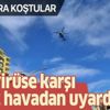 Polis koronavirüse karşı bu kez havadan uyardı: Evde kal Adana