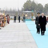 Aliyev törenle karşılandı Aliyev törenle karşılandı