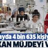 Bakan müjdeyi verdi: Yıl sonuna kadar 4 bin 635 kişiye iş Bakan müjdeyi verdi: Yıl sonuna kadar 4 bin 635 kişiye iş