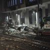Tren kazasındaki vagonların enkazı kaldırıldı Tren kazasındaki vagonların enkazı kaldırıldı