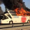 Manisa’da yolcu otobüsü alev alev yandı