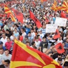 Makedonya'da hükümet karşıtı protesto Makedonya'da hükümet karşıtı protesto
