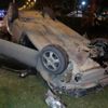 Samsun'da otomobil takla attı Samsun'da otomobil takla attı