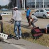 Hurdaya dönen aracın başında dakikalarca bekledi