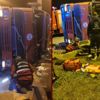 Tır devrildi, şoförün kolu koptu Tır devrildi, şoförün kolu koptu