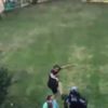 Romanya'da göstericiden polise uçan tekme Romanya'da göstericiden polise uçan tekme