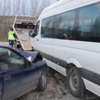 İşçi servisi ile otomobil çarpıştı: 14 yaralı