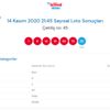 14 Kasım 2020 Çılgın Sayısal Loto sonuçları