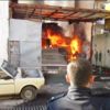 Otomobil tamircisinde yangın Otomobil tamircisinde yangın
