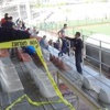 Aydın'da tribün çöktü yaralılar var
