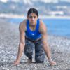 Rekortmen atlet, sahilde koşarak olimpiyata hazırlanıyor Rekortmen atlet, sahilde koşarak olimpiyata hazırlanıyor