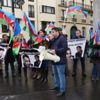 Paris'teki Ermenistan Büyükelçiliği önünde protesto