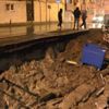 Üsküdar'da istinat duvarı çöktü Üsküdar'da istinat duvarı çöktü