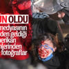 ABD polisi silahsız göstericileri döverek gözaltına aldı ABD polisi silahsız göstericileri döverek gözaltına aldı