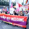 Trump Brüksel'de protesto edildi Trump Brüksel'de protesto edildi