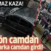 Diyarbakır'da akılalmaz kaza! Talihsiz kadın arka camdan içeriye girdi!