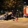 Takla atan otomobilin sürücüsü yaralandı Takla atan otomobilin sürücüsü yaralandı