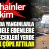 ﻿Marmaris'te yardımlar çöpe atıldı