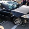 Takla atan otomobilin sürücüsü yaralandı Takla atan otomobilin sürücüsü yaralandı