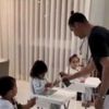 Ronaldo'dan çocuklarına dezenfekte