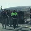 Askeri araç devrildi: 4 yaralı Askeri araç devrildi: 4 yaralı