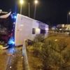Yolcu otobüsü devrildi: 12 yaralı