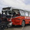Adana'da iki belediye otobüsü çarpıştı Adana'da iki belediye otobüsü çarpıştı
