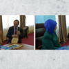 Emine Erdoğan Dombra'yı ustasından dinledi Emine Erdoğan Dombra'yı ustasından dinledi