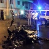 Bomba yüklü araçtan geriye bu parça kaldı