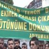 Adıyamanlı tütüncüler Taksim'de eylem yaptı