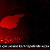 Tunceli de çocukların karlı tepelerde kızak keyfi