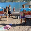 Marmaris'te 'beach club' eylemi