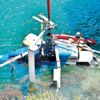 Helikopter barajdan çıkarıldı Helikopter barajdan çıkarıldı