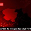 Türk Kızılay dan 10 evin yandığı köye yardımlar sürüyor Türk Kızılay dan 10 evin yandığı köye yardımlar sürüyor