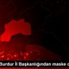 AK Parti Burdur İl Başkanlığından maske dağıtımı