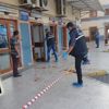 Otogarda sopa ve tekmelerle birbirlerine girdiler