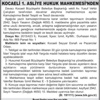 KOCAELİ 1. ASLİYE HUKUK MAHKEMESİ’NDEN KOCAELİ 1. ASLİYE HUKUK MAHKEMESİ’NDEN
