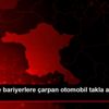 Kocaeli de bariyerlere çarpan otomobil takla attı: ...
