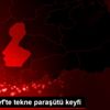 Hasankeyf te tekne paraşütü keyfi Hasankeyf te tekne paraşütü keyfi