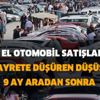 Sahibinden satılık ikinci el otomobil satışlarında hayrete düşüren düşüş! 9 ay aradan sonra bir ilk... Fiyatlara böyle yansıdı!
