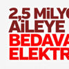 Yardım alan ailelerin elektrikleri devletten