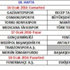 Hafta hafta Süper Lig'de 2. devrenin programı Hafta hafta Süper Lig'de 2. devrenin programı