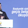 Başbakan Davutoğlu Başkanlık Beyannamesini okuyor