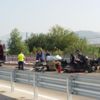 Hurdaya dönen aracın sürücüsü yaralandı