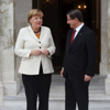 Davutoğlu-Merkel görüşmesi başladı Davutoğlu-Merkel görüşmesi başladı