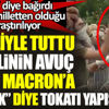 ﻿Sol eliyle Macron'un bir elini tuttu sağ elinin içiyle şırrak diye tokatı yerleştirdi