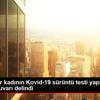 ABD de bir kadının koronavirüs sürüntü testi yapılırken ...