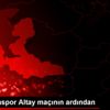 Menemenspor Altay maçının ardından Menemenspor Altay maçının ardından