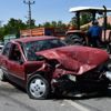 Aksaray'da iki otomobil kafa kafaya çarpıştı: 3 yaralı