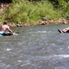 Aksu Deresi nde şambrel rafting heyecanı